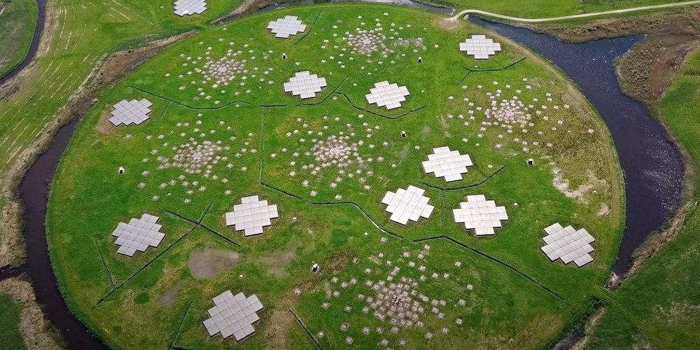 Photo of the heart of LOFAR (LOw Frequency ARray), which consists of dozens of centers spread across Europe.