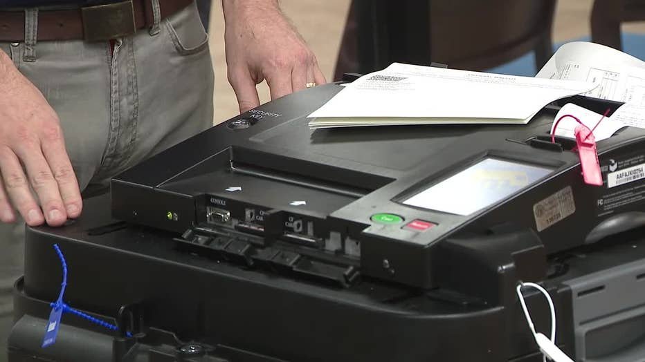 The Georgia Secretary of State's office does a "health check" regarding election procedures prior to the November election in DeKalb County on September 17, 2024.